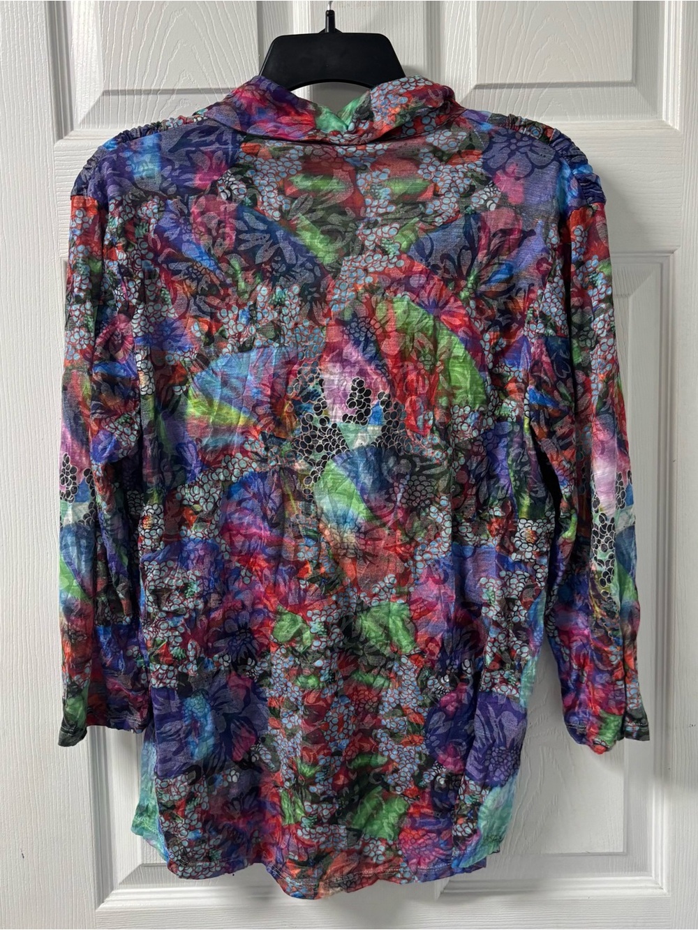 Newport by Carine Butterfly Fairy Floral Twist-Front Women’s Top Size Large - Picture 5 of 8